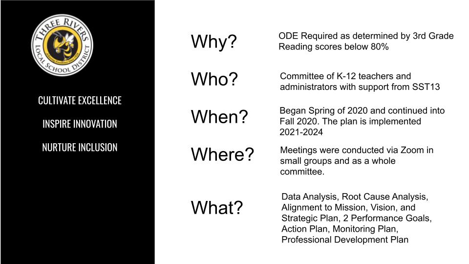 Literacy Plan - The 5 Ws